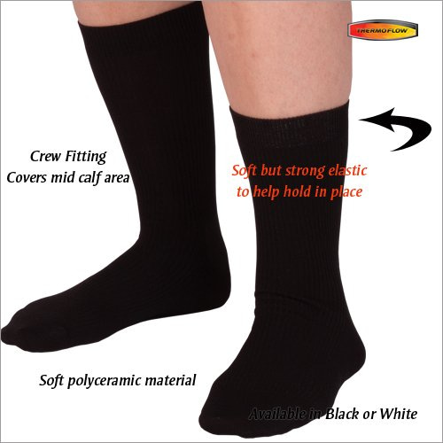 Compression Therapy Mid Calf Crew Socks - BLACK